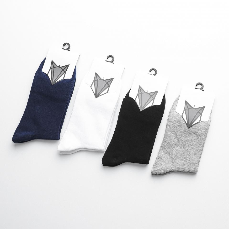 VỚ DÀI DEFOXX COTTON TRƠN 4 MÀU