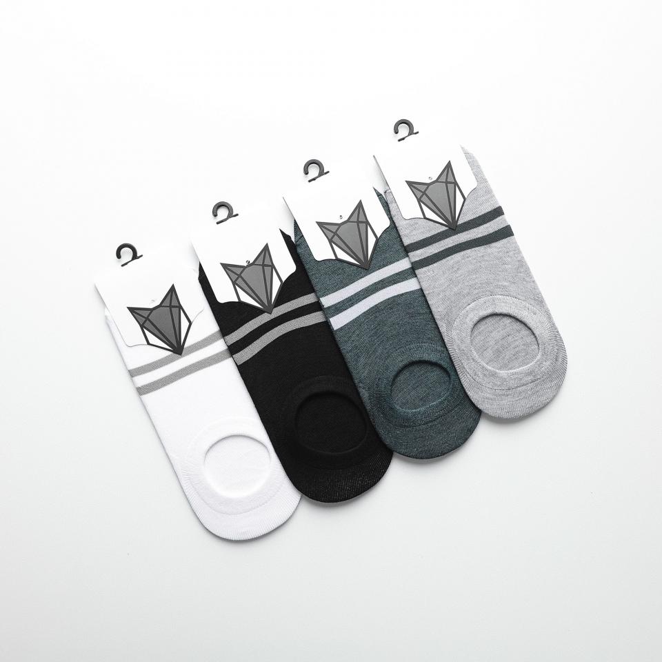 VỚ LƯỜI DEFOXX POLY COTTON SỌC 4 MÀU