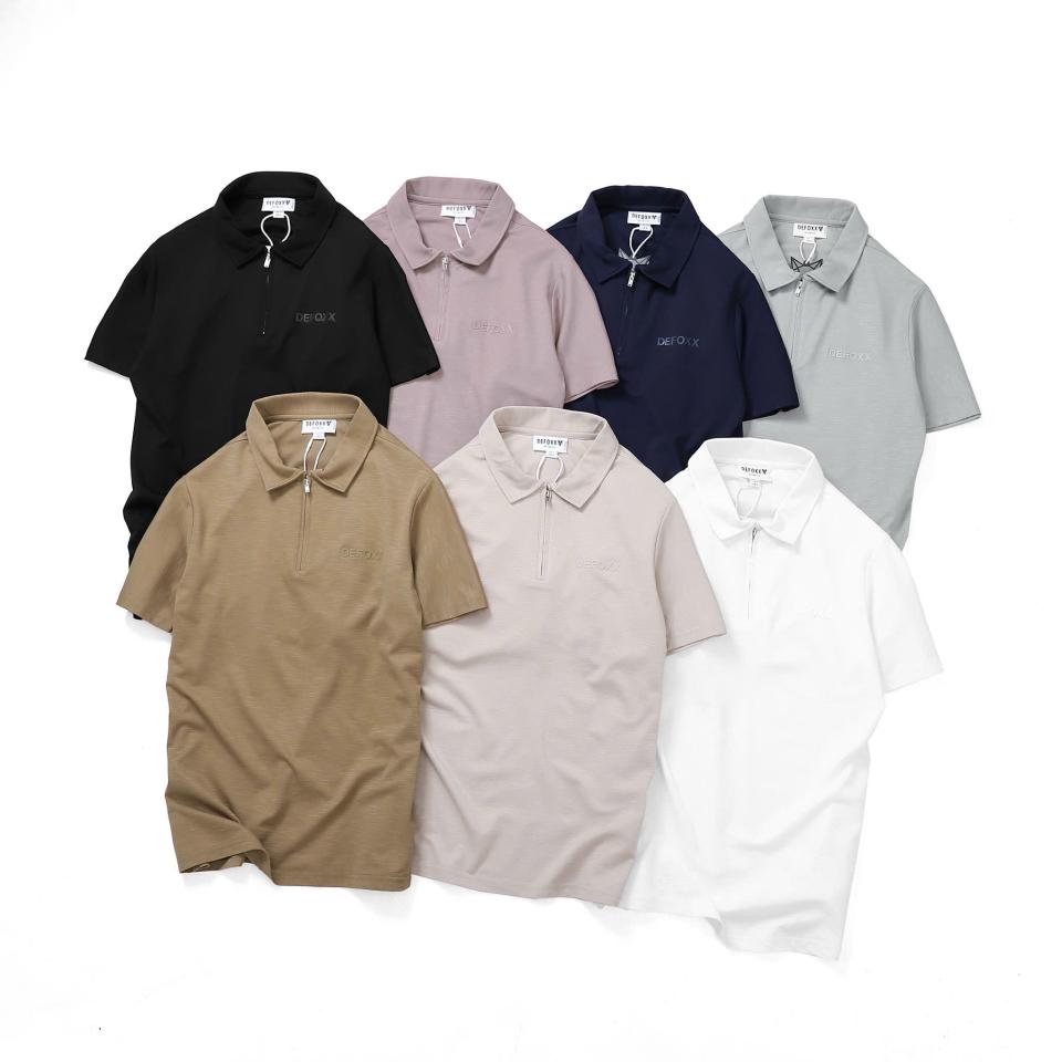 ÁO POLO SLIM FIT SƯỚC TRỤ CỔ DÂY KÉO