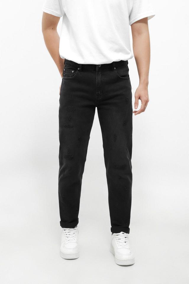 QUẦN JEAN SLIM FIT XÁM ĐEN ZICZAC 250408