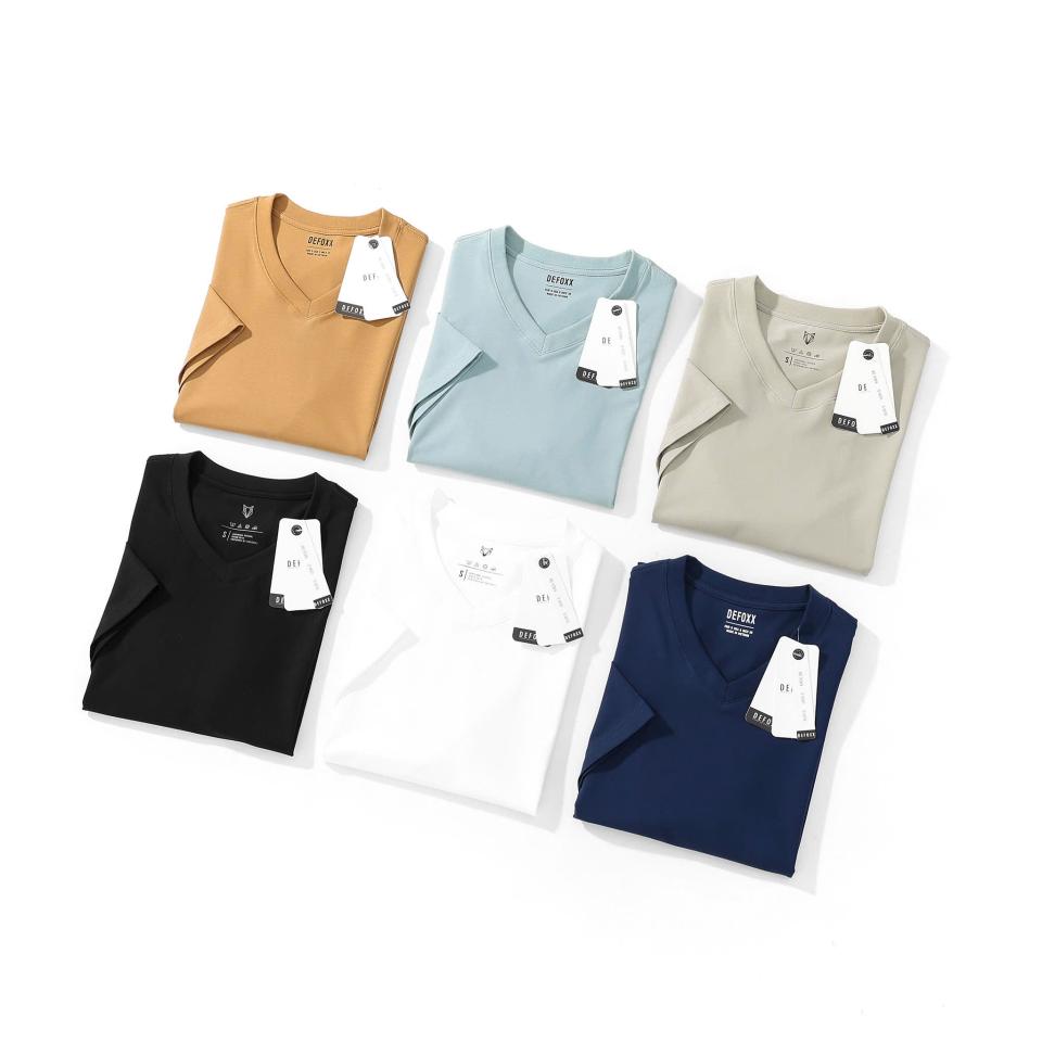 ÁO THUN SLIM FIT COTTON CỔ TIM