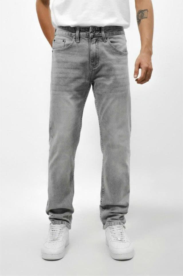 QUẦN JEAN REGULAR FIT XÁM TRẮNG WASH 250910