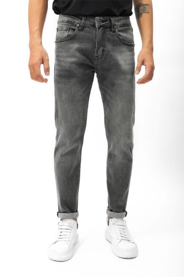QUẦN JEAN SLIM FIT XÁM CHUỘT WASH 230521