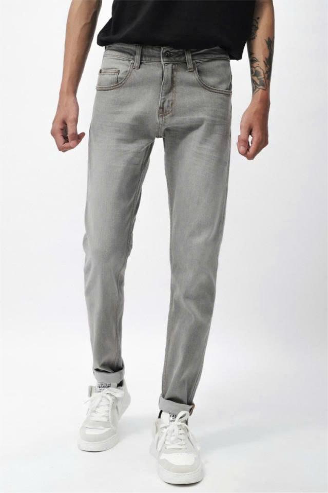 QUẦN JEAN SLIM FIT XÁM NHẠT 3D 220901